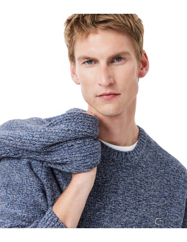 Lacoste - Jersey de Cuello Redondo de Lana Cardada Mercerizada