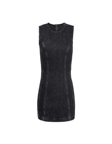 Tommy Jeans - Vestido Corto Vaquero Ajustado Con Purpurina