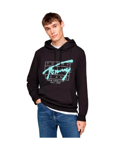 Tommy Jeans - Sudadera Con Capucha y Logo Estilo Graffiti