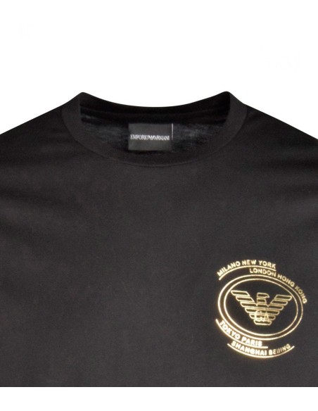 Emporio Armani - Camiseta con Logo Dorado