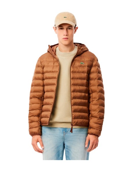 Lacoste - Chaqueta Acolchada Impermeable Con Capucha
