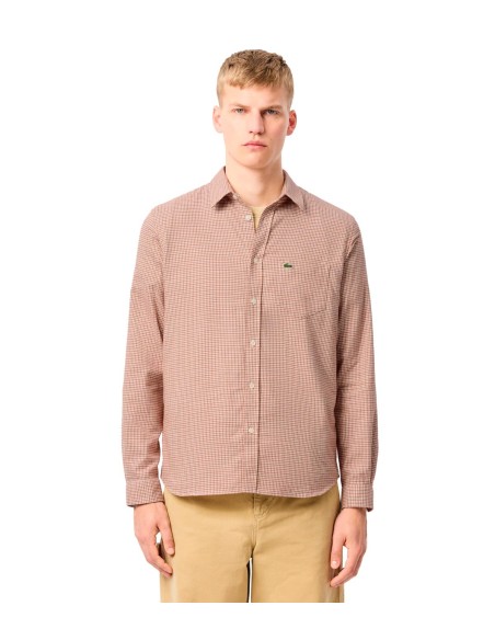 Lacoste - Camisa A Cuadros Con Logo