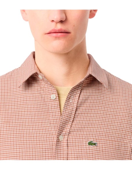 Lacoste - Camisa A Cuadros Con Logo