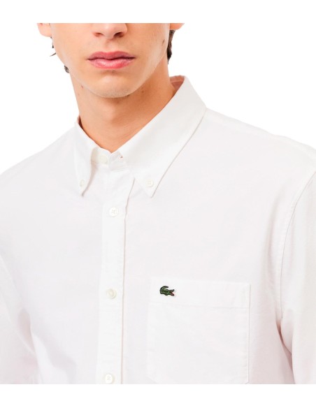 Lacoste - Camisa Lisa Con Logo