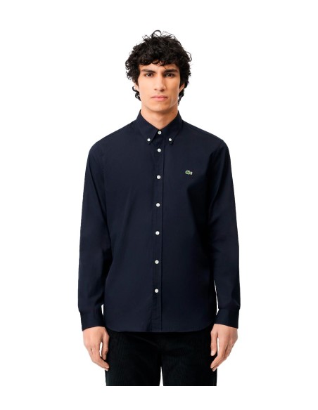 Lacoste - Camisa Lisa Con Logo