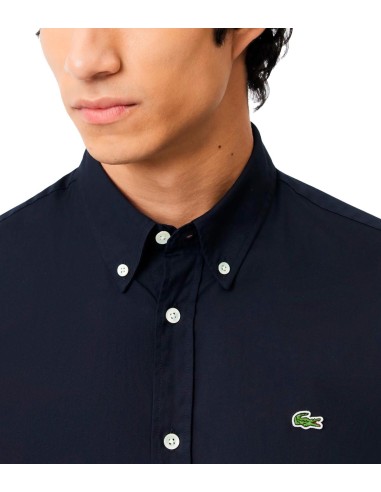 Lacoste - Camisa Lisa Con Logo