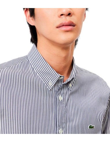 Lacoste - Camisa A Rayas Con Logo