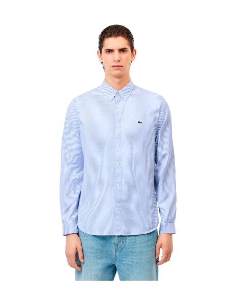 Lacoste - Camisa A Rayas Con Logo