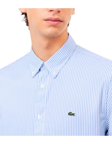 Lacoste - Camisa A Rayas Con Logo
