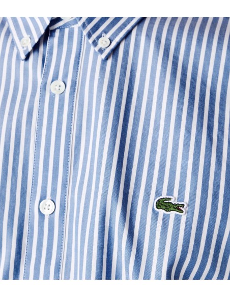 Lacoste - Camisa A Rayas Con Logo