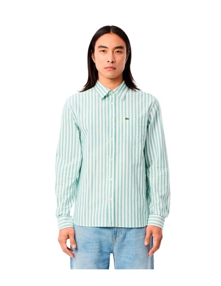 Lacoste - Camisa A Rayas Con Logo