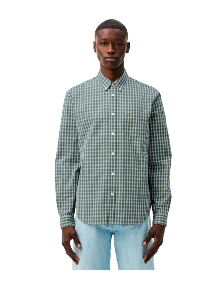 Lacoste - Camisa A Cuadros Con Logo