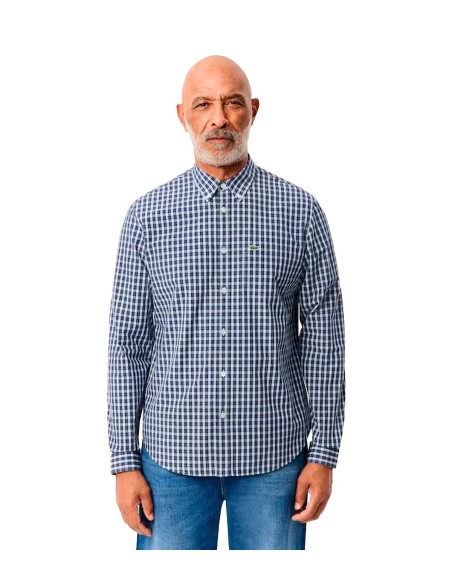 Lacoste - Camisa A Cuadros Con Logo