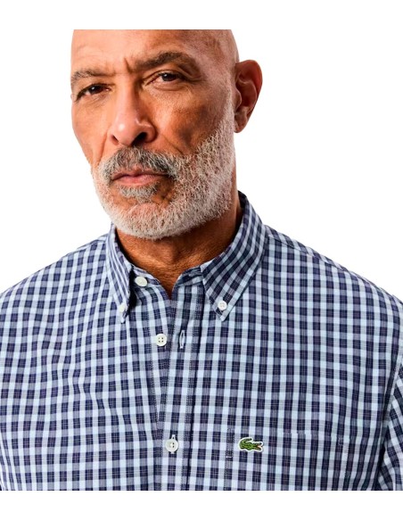 Lacoste - Camisa A Cuadros Con Logo