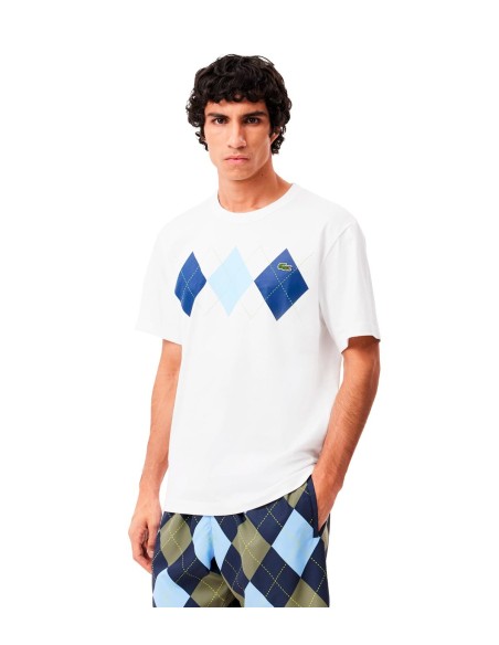 Lacoste - Camiseta De Punto Con Estampado En Rombo