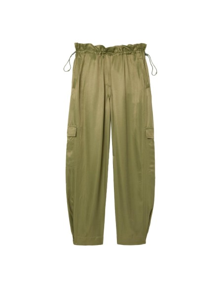Lacoste - Pantalón Cargo Satinado De Corte Holgado