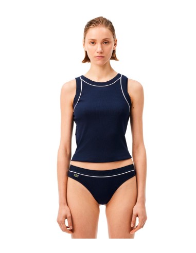 Lacoste - Tanga Con Tiras de Algodón Y Logo