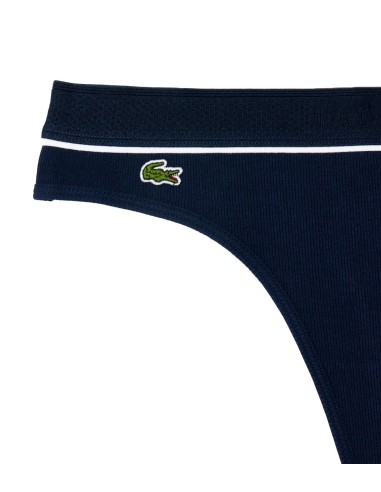 Lacoste - Tanga Con Tiras de Algodón Y Logo