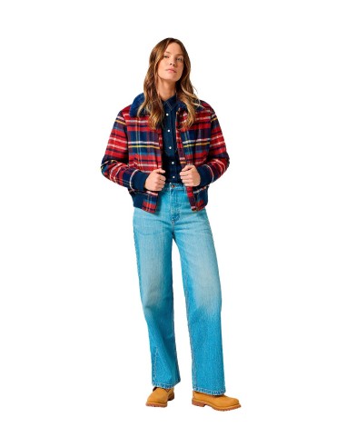 Wrangler - Sudaderas Aviator Jacket Red Tartan