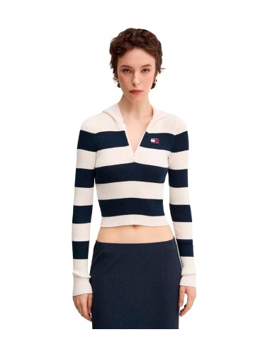 Tommy Jeans -  Jersey A Rayas Con Logo