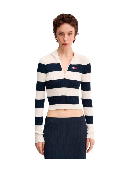 Tommy Jeans -  Jersey A Rayas Con Logo