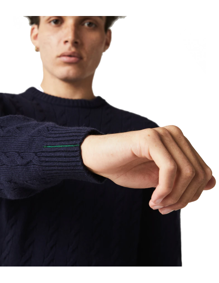 Lacoste - Jersey Hombre Azul - Lana Cuello Redondo