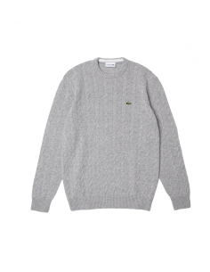 Lacoste - Jersey Hombre Gris - Lana Cuello Redondo