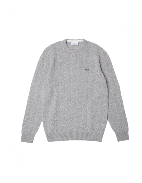 Lacoste - Jersey Hombre Gris - Lana Cuello Redondo