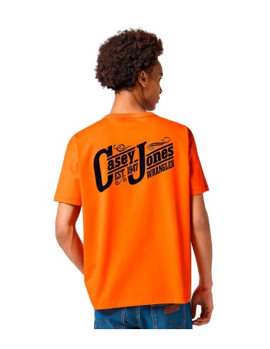 Wrangler - Camisetas Casey Graphic Tee Red Ora