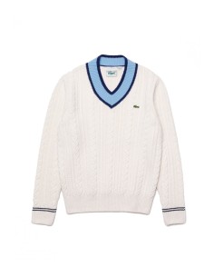 Lacoste - Jersey Hombre Blanco - Cuello Pico