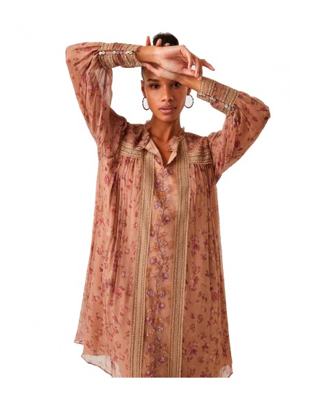 French Connection - vestido Mujer Marrón