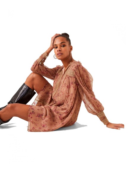 French Connection - vestido Mujer Marrón