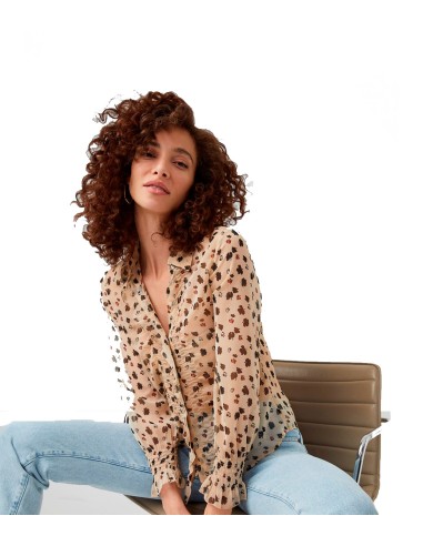 French Connection - Camisa Mujer Marrón