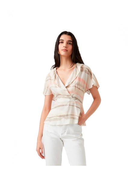 French Connection - Camisa Mujer Beige