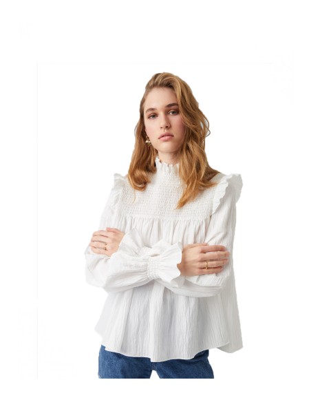 French Connection - Camisa Mujer Blanca