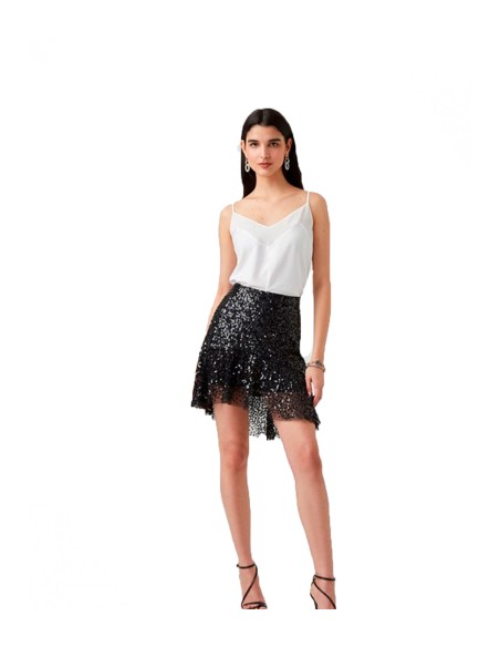 French Connection - Falda Mujer Negra