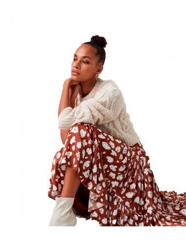 French Connection - Falda Mujer Marrón