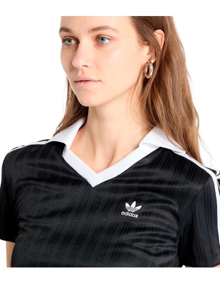 Adidas - Camisetas V-Neck Polo Black