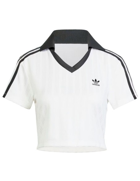 Adidas - Camisetas V-Neck Polo White