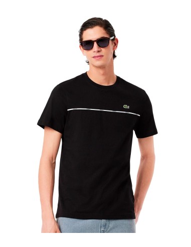 Lacoste - Camiseta con Ribete con Logo