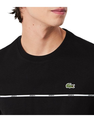 Lacoste - Camiseta con Ribete con Logo