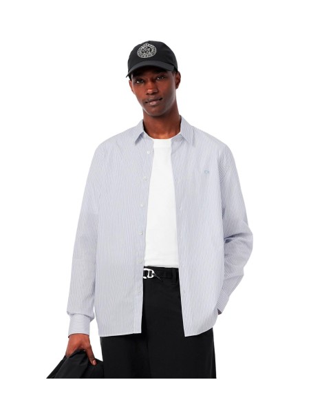 Lacoste - Camisa A Rayas Con Logo