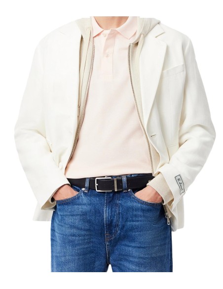 Lacoste - Cinturón De Piel Con Logo