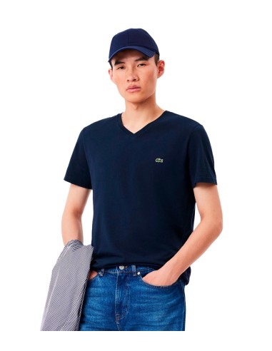 Lacoste - Camiseta Con Cuello De Pico Y Logo