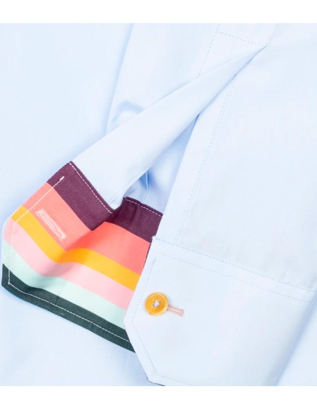 Paul Smith - Camisa Tailored-Fit Sky Blue 'Artist Stripe'