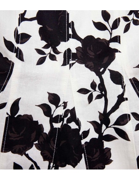 Self-Portrait - Vestido Print Linen