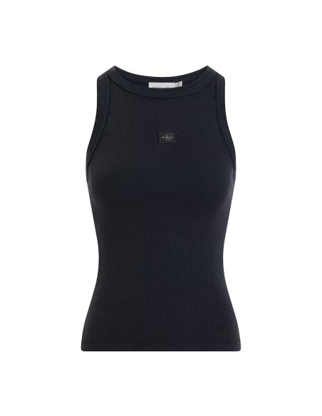 Calvin Klein - Camiseta Washed Woven Label Rib