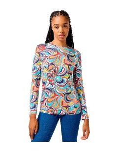 Wrangler - Camisetas Ls Slim Tee Latigo Print