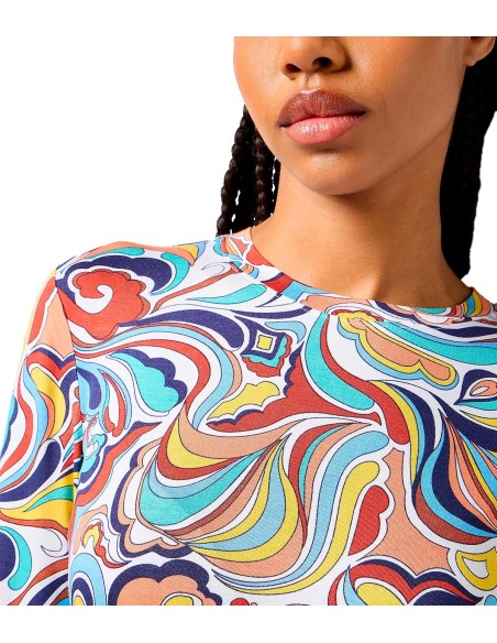 Wrangler - Camisetas Ls Slim Tee Latigo Print