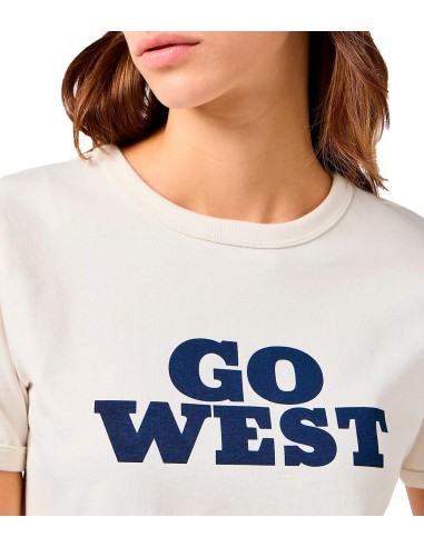 Wrangler - Camisetas Ringer Tee Vintage White